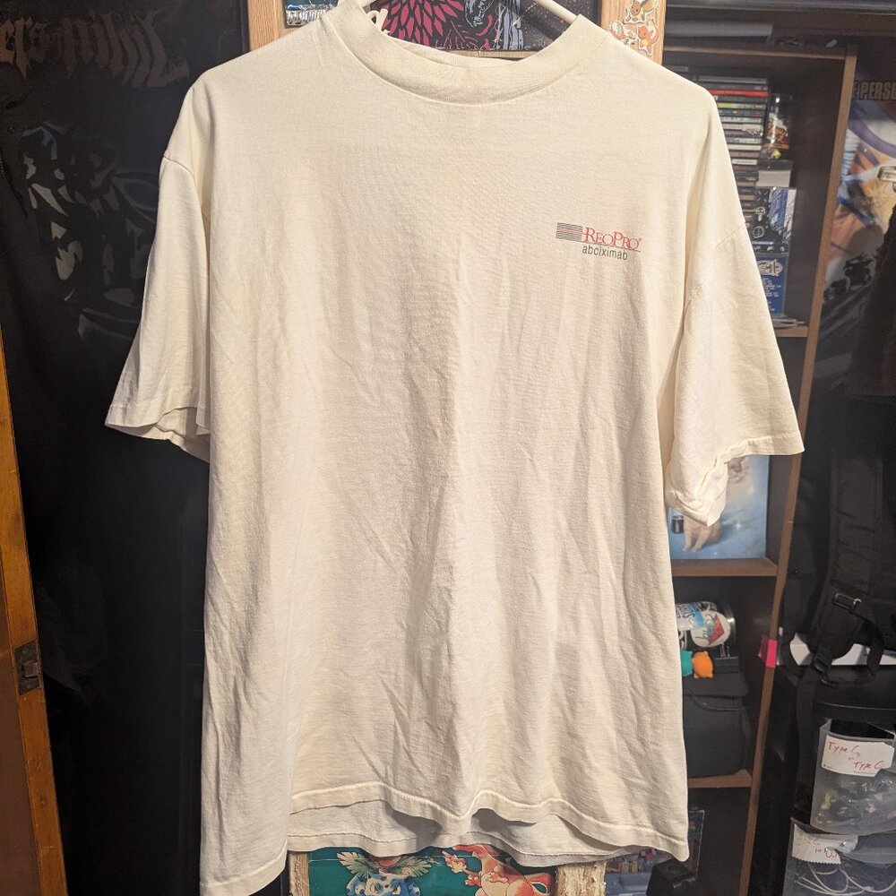 Vintage ReoPro abciximab Medication Promo White T-Shirt size XL